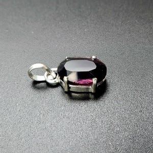 Garnet Pendant: 925 Sterling Silver January Birthstone Charm