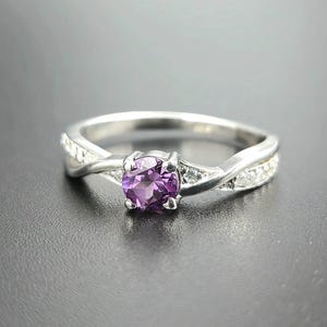 Alexander Gemstone Ring: 925 Sterling Silver Engagement Ring