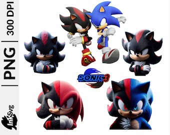 Sonic The Hedgehog 3 PNG Files: Cricut & Sublimation (Digital Download)