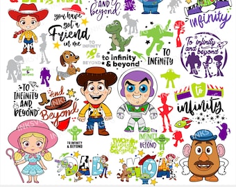Toy Story Birthday SVG Bundle, Cake Topper and shirt Clipart png design, mom & dad Layered Files for cricut (Digital Download)