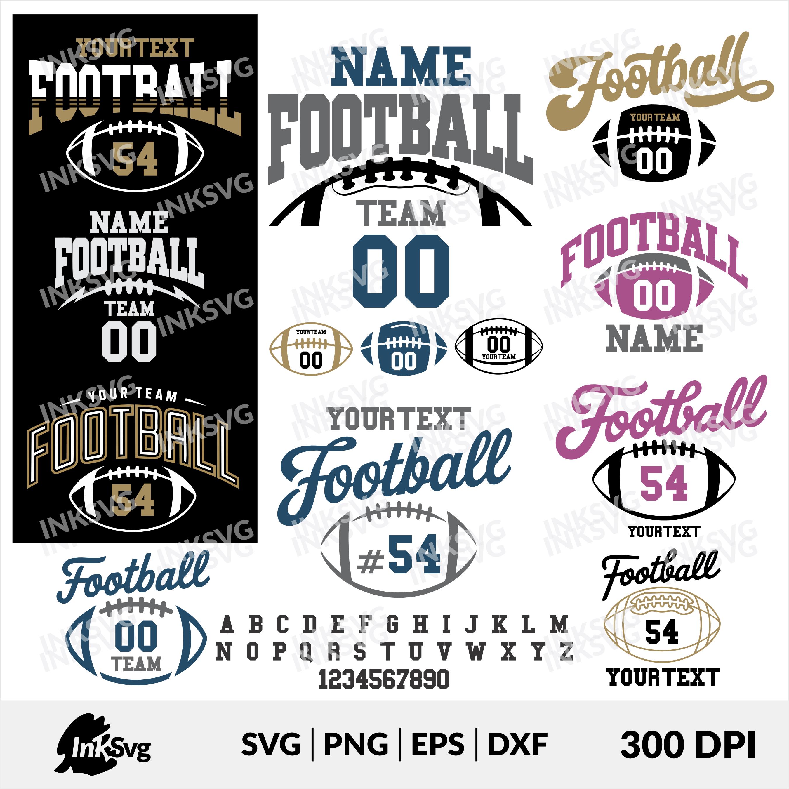 Custom Football Team Design: PNG SVG Clipart Bundle - Etsy