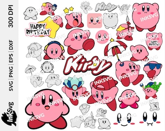 Kawaii Kirby Glitter Pin Bundle – bakakitty