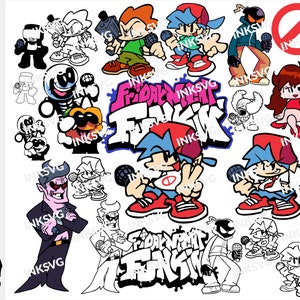 Paquete Friday Night Funkin svg para cricut, archivos svg para cricut, PNG, DFX, EPS, archivos en capas svg, archivos png para sublimación