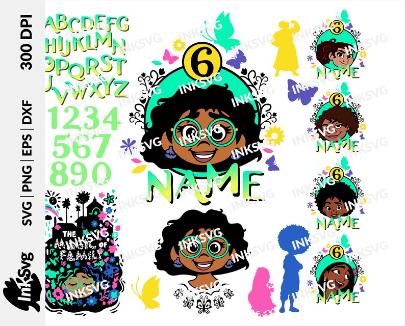 cartton svg bundle for cricut, svg files for cricut, PNG, DFX, EPS, svg layered files, png files for sublimation image 1