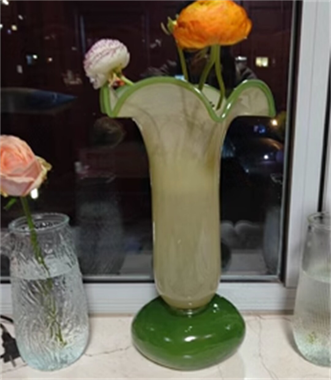 Handmade Glass Flower Vase Water Culture Flower Arrangement Etsy
