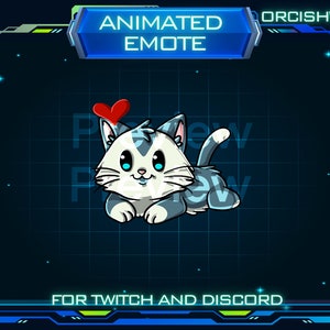 Grey animated cat emote