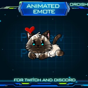Siamese animated cat Emote