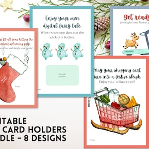 Cadeaukaarthouder voor Kerstmis - Bundel: 8 grappige kerstkaarten voor tienercadeau, lerarenwaardering of werknemers