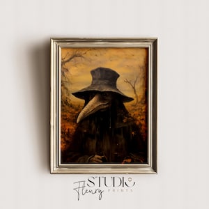 Vintage Plague Doctor Print | Vintage Wall Art Printable | Dark Academia Art |  Digital DOWNLOAD | Studio Fleury Prints | OA-0030