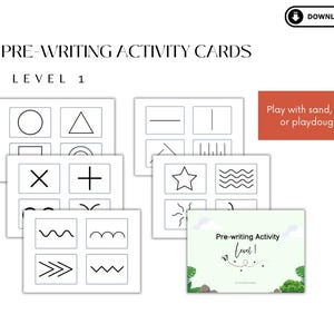 Ontwikkeling van voorbereidende schrijfvaardigheden; Zand Zout Playdough Tracering; Afdrukbare kaarten lijnen en lijntjes, activiteit fijne motoriek en bilaterale integratie