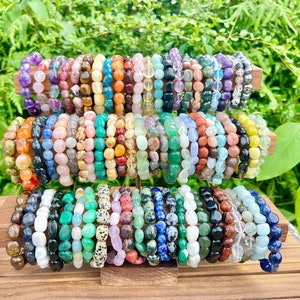 Men's natural healing stone stretch bracelet store