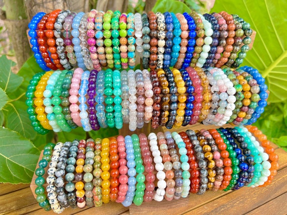 Buy Natural Crystal Beads Bracelet,men/women Stretchy Bracelet,healing  Crystal Bracelet,6mm/8mm/10mm Round Gemstone Bracelet, for Gift. Online in  India 