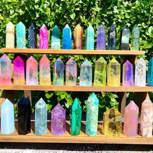 2.53 Crystal Tower,Crystal Mystery Box,Point Tower,Healing Crystal Tower,Rose Quartz/Obsidian/Opalite More Choose Tower,For Crystal Gift. image 1