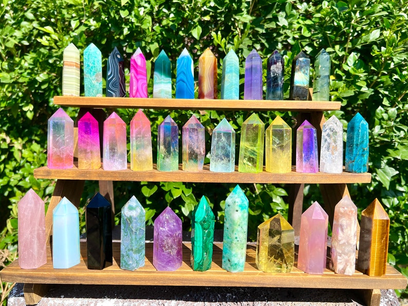 2.53 Crystal Tower,Crystal Mystery Box,Point Tower,Healing Crystal Tower,Rose Quartz/Obsidian/Opalite More Choose Tower,For Crystal Gift. image 1