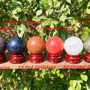 50MM Natural Crystal Ball,Gemstone Crystal Sphere,Healing Crystals Decor,Crystal Healing Sphere,Chakra Crystal Ball,For Crystal Gift. zdjęcie 5