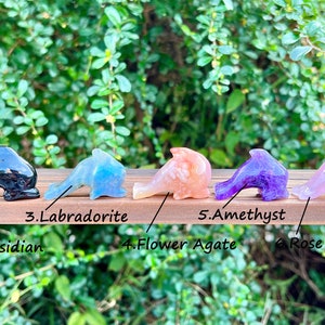 1.5 Inches Crystals Dolphin,Healing Crystal Home Decor,Rose Quartz/Labradorite/Amethyst/Opalite/Obsidian More Choose Dolphin.For Gift. image 4