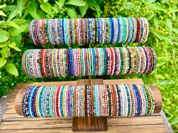 Natural Crystal Beads Bracelet men women Stretchy Bracelet healing Crystal Bracelet 3mm 4mm Faceted Round Gemstone Bracelet for Gift. Etsy