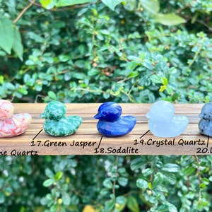 1.2 Inches Crystal Duck,Gemstone Duck Decor,For Gift Healing Decor,Rose Quartz/Crystal/Opalite/Obsidian More Choose Crystal,For Her Gift. image 6