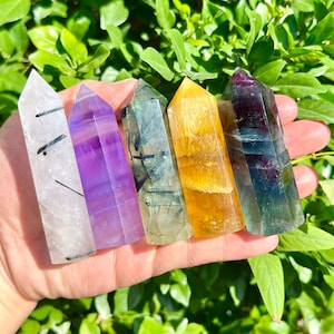 2.53 Crystal Tower,Crystal Mystery Box,Point Tower,Healing Crystal Tower,Rose Quartz/Obsidian/Opalite More Choose Tower,For Crystal Gift. image 9