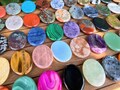 Natural Crystal Worry Stone,Hand Carved Palm Stone,Gemstone Worry Stone,Amethyst/Rose Quartz/Opalite/Crystal More Choose Palm Stone.For Gift product logo