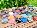 1.5 Inches Sleeping Cat,Gemstone Sleeping Cat Decor,For Gift Healing Decor,Rose Quartz/Crystal/Amethyst/Opalite/Obsidian More Choose Crystal product logo