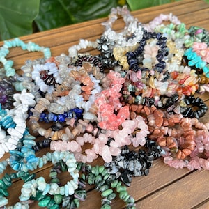 Natural Crystals Stretchy Chip Bracelets,Bracelet For Women,Healing Crystals Chip Bracelet,For Gift Crystals Bracelets.Gemstone Bracelets. image 9