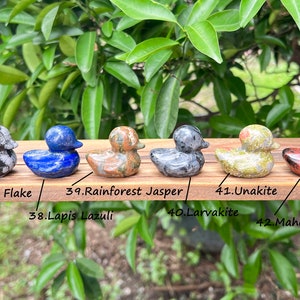 1.5 Inches Crystal Duck,Gemstone Duck Decor,For Gift Healing Decor,Rose Quartz/Crystal/Opalite/Obsidian More Choose Crystal,For Her Gift. image 7