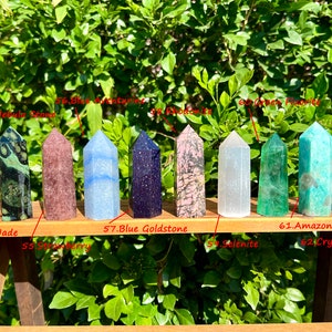 2.53 Crystal Tower,Crystal Mystery Box,Point Tower,Healing Crystal Tower,Rose Quartz/Obsidian/Opalite More Choose Tower,For Crystal Gift. image 7