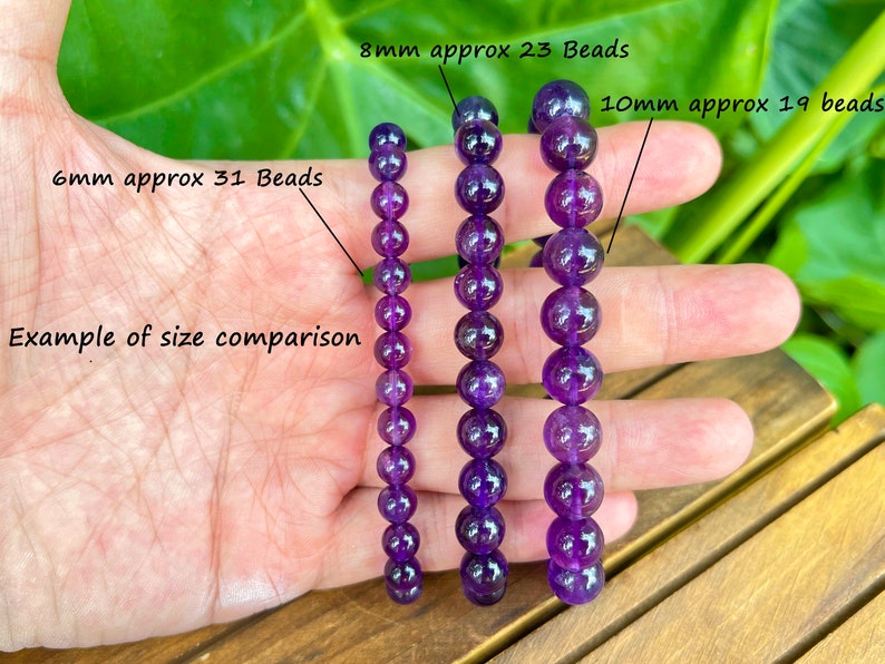 Natural Crystal Beads Bracelet,Men/Women Stretchy Bracelet,Healing Crystal Bracelet,6mm/8mm/10mm Round Gemstone Bracelet, For Gift. image 10