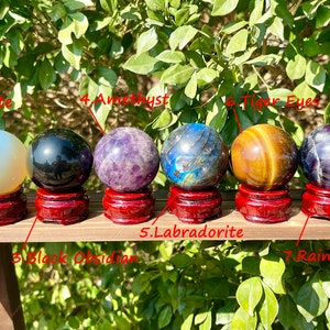 50MM Natural Crystal Ball,Gemstone Crystal Sphere,Healing Crystals Decor,Crystal Healing Sphere,Chakra Crystal Ball,For Crystal Gift. zdjęcie 2