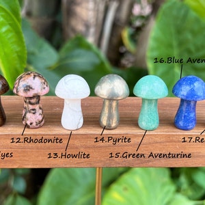 1 Inch Crystal Mushroom,Mini Mushroom Decor,Healing Crystal,Rose Quartz/Crystal Quartz/Amethyst Mushroom Decor,Gemstone Mushroom,For Gift. image 4