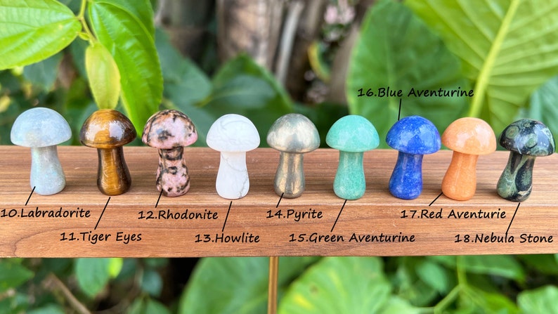1 Inch Crystal Mushroom,Mini Mushroom Decor,Healing Crystal,Rose Quartz/Crystal Quartz/Amethyst Mushroom Decor,Gemstone Mushroom,For Gift. image 4