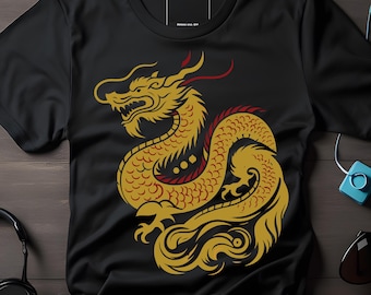 Chinese Dragon T-Shirt, 2024 Lunar New Year Shirt, Year of the Dragon, Chinesisches Neujahr, Zodiac Shirt, Drachen T-Shirt, Festliches Shirt