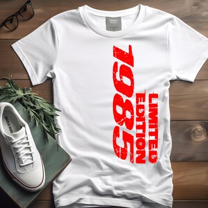 Birth Year T-Shirt | Limited Edition 1955-2008 Red | Personalized Birthday Gift | Funny Anniversary Tee | Custom Year Shirt