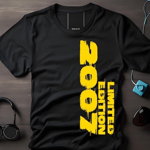 Birth Year T-Shirt | Limited Edition 1955-2008 Gold | Personalized Birthday Gift | Funny Anniversary Tee | Custom Year Shirt