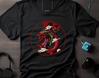 Asian Red Dragon T-Shirt, Year of the Dragon 2024, Mythological Dragon Tee, Dragon Art Shirt, Eastern Dragon, Fantasy Dragon T-Shirt
