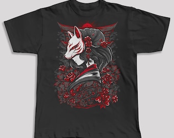 Kitsune Geisha T-shirt - Japan Style ®