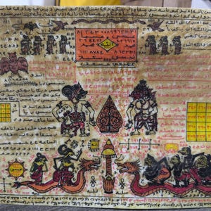 Powerful Wealth All Round Spiritual Deer Skin Yantra Tambang Lereng Raja Yantra (King ofAll Javanese Wealth Yantra) for Wealth,Wish Granting