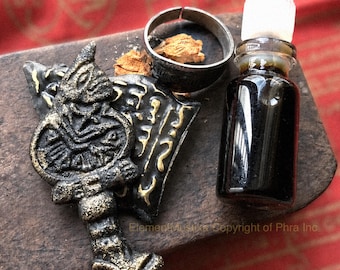 Magickal Career & Business Luck Mustika Charm Set/Kit : Semar Mesem, Wealth Ring, Wealth Oil Magical Set Combo Luck Bringing, Attraction