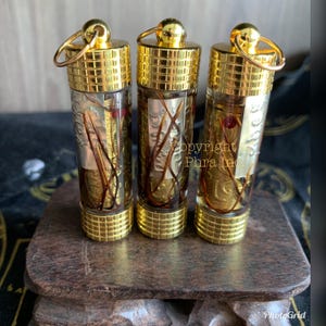 Extreme 107 Wealth Empowered Talisman Takrut with 7 Mystical Object / Holy Item for All Round Blessing, Success, Wealth, Luck