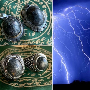 Powerful Lightning Stone Pendant - Batu Petir for Protection, Strong Spiritual Energy, Internal Healing, Psychic Development & Many more.