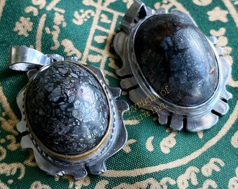 Powerful Lightning Stone Pendant Amulet - Batu Petir for Protection, Strong Spiritual Energy, Internal Healing, Psychic Development Charm