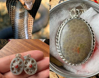 SELTENER Cobra-Perlen-Amulett-Anhänger (Nagamani), Schutz, Reichtum, Glück, Geld, Glücksspiel-Charme, Talisman, spiritueller Charm, Khodam Jinn Naga
