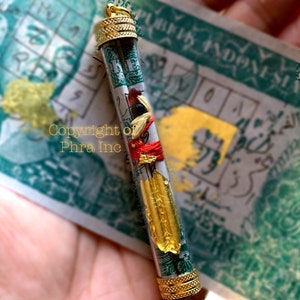 Ultimate Money Luck & Wealth Attraction Amulet Takrut - 2in1 Combo Centipede Pearl + Money Attraction &quot;Ibu Duit&quot; Islamic Talisman Taweez