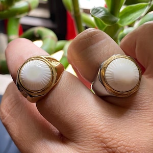 Energy Healing Rare Coconut Pearl Pendant/Ring / Shripala Morthi : Spiritual Healing, Calmness, Luck Attraction, Fortune & Luck Enhancing