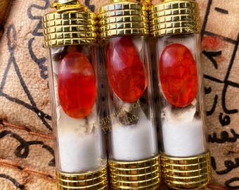 Powerful Red Cobra Pearl (Nagamani) - Authentic Cobra Snake Stone Pendant Amulet Wealth Fetching,Luck & Gambling Authority Fame Khodam Jinn