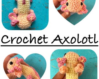 Lindo patrón de ajolote de crochet en PDF