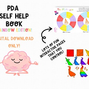 PDA self help book, rainbow edition, digital download only! lots if fun interactive pages that you can control
