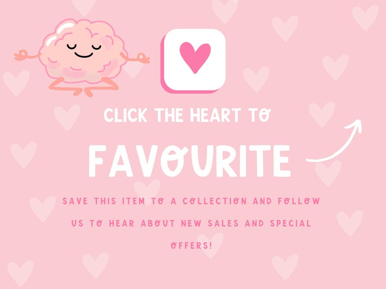 Click this heart to favourite! Save this item to a collection and follow is to hear about new sales and special offers!