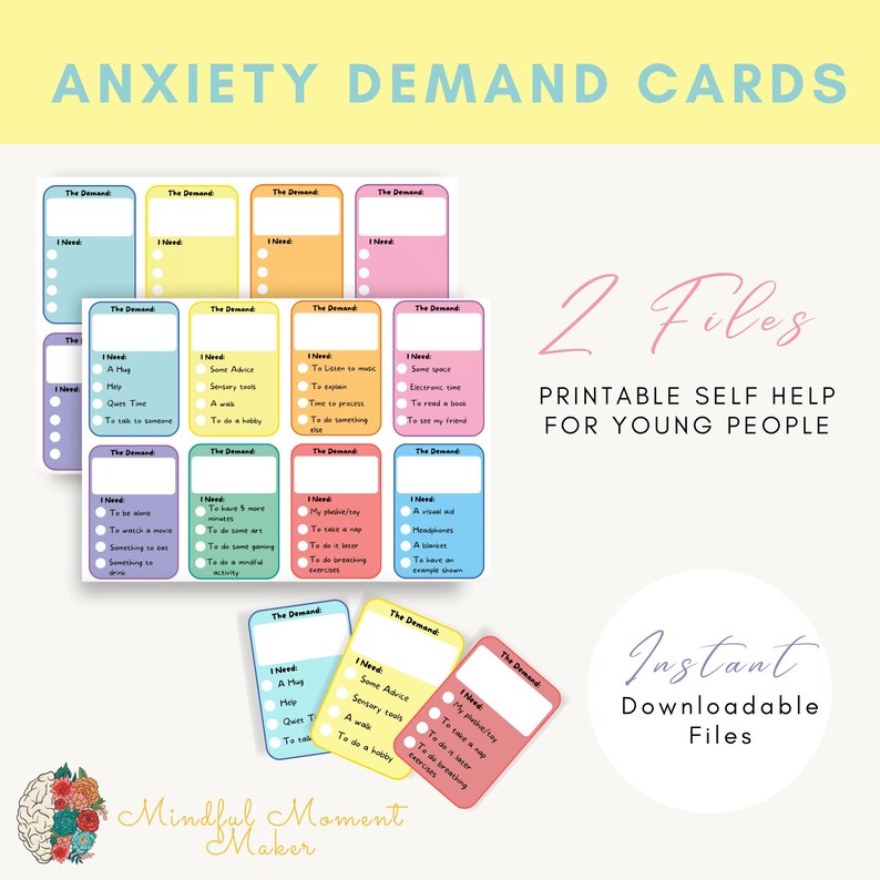 Autism/ PDA / Anxiety Demand Cards Emotional Regulation Etsy Australia